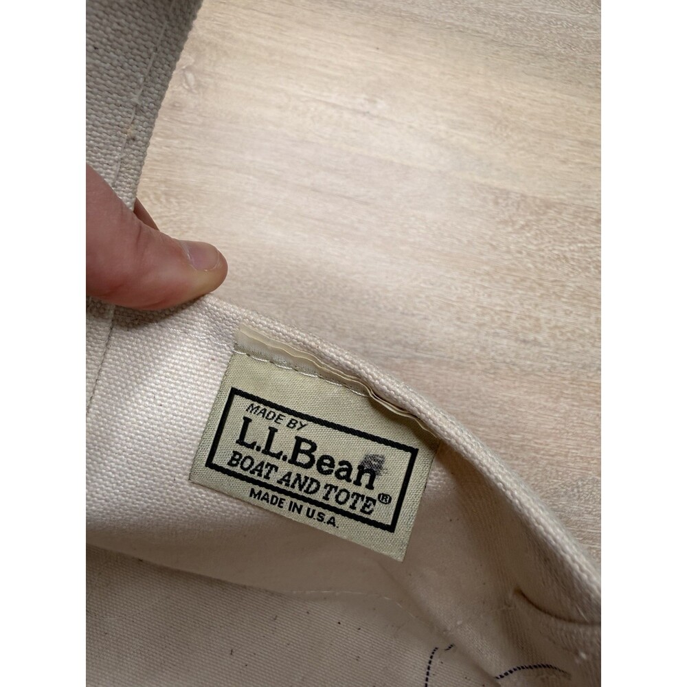 LL Bean Vintage 90s Boat and Tote Bag Mini Camoflauge Trim Y2K Rare - Picture 3 of 10